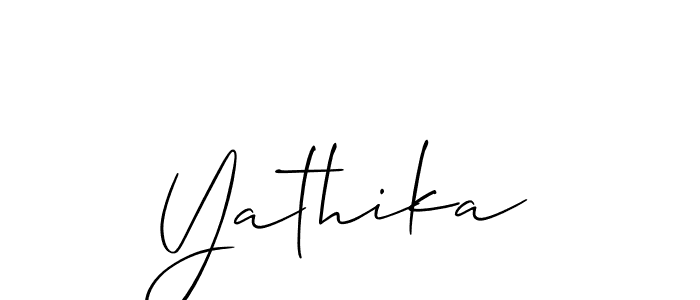 The best way (Allison_Script) to make a short signature is to pick only two or three words in your name. The name Yathika include a total of six letters. For converting this name. Yathika signature style 2 images and pictures png