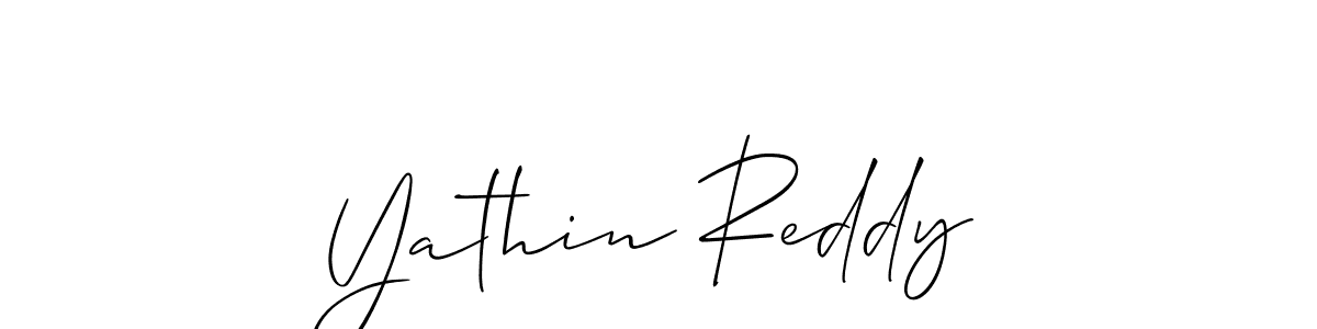 Make a short Yathin Reddy signature style. Manage your documents anywhere anytime using Allison_Script. Create and add eSignatures, submit forms, share and send files easily. Yathin Reddy signature style 2 images and pictures png