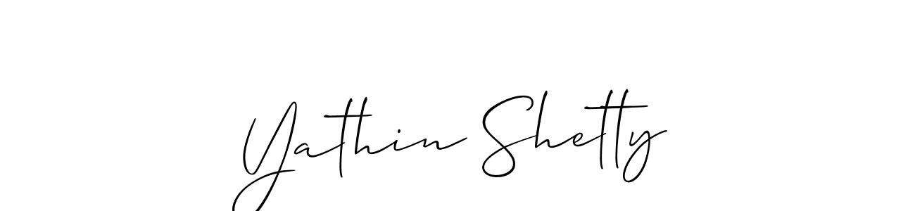Also we have Yathin Shetty name is the best signature style. Create professional handwritten signature collection using Allison_Script autograph style. Yathin Shetty signature style 2 images and pictures png