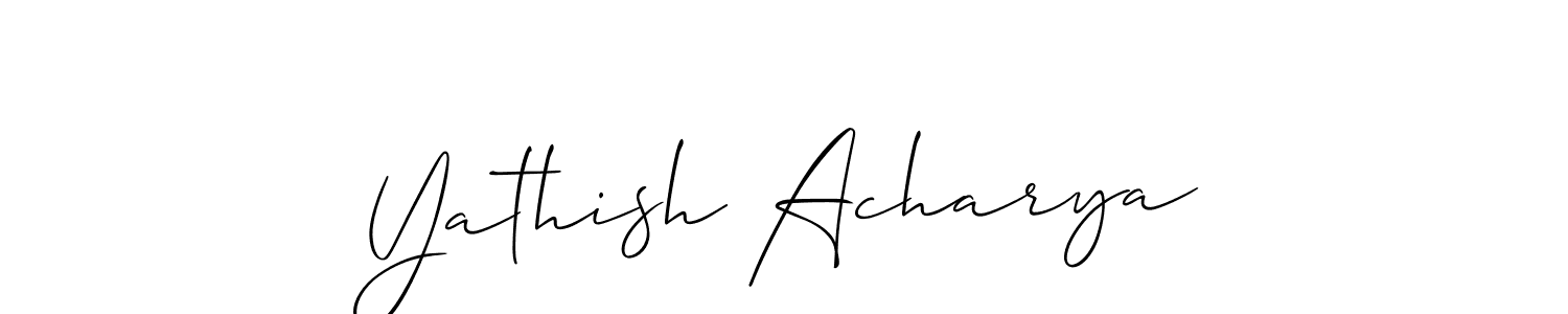 Also You can easily find your signature by using the search form. We will create Yathish Acharya name handwritten signature images for you free of cost using Allison_Script sign style. Yathish Acharya signature style 2 images and pictures png