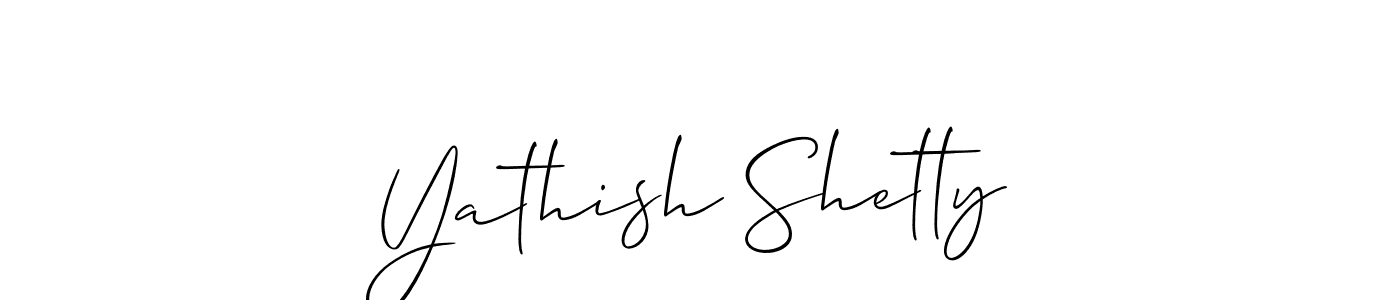 Yathish Shetty stylish signature style. Best Handwritten Sign (Allison_Script) for my name. Handwritten Signature Collection Ideas for my name Yathish Shetty. Yathish Shetty signature style 2 images and pictures png