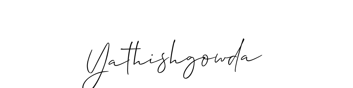 The best way (Allison_Script) to make a short signature is to pick only two or three words in your name. The name Yathishgowda include a total of six letters. For converting this name. Yathishgowda signature style 2 images and pictures png