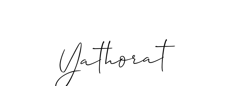 Design your own signature with our free online signature maker. With this signature software, you can create a handwritten (Allison_Script) signature for name Yathorat. Yathorat signature style 2 images and pictures png