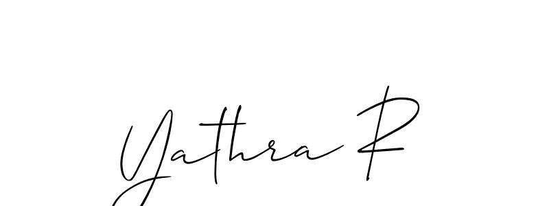 How to make Yathra R name signature. Use Allison_Script style for creating short signs online. This is the latest handwritten sign. Yathra R signature style 2 images and pictures png