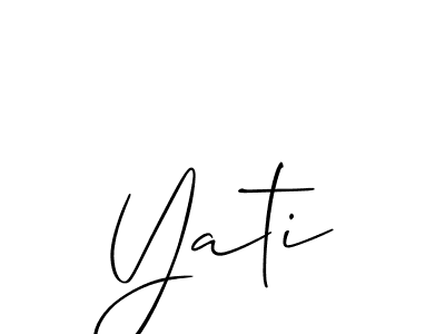 How to Draw Yati signature style? Allison_Script is a latest design signature styles for name Yati. Yati signature style 2 images and pictures png