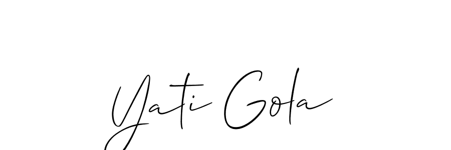 Once you've used our free online signature maker to create your best signature Allison_Script style, it's time to enjoy all of the benefits that Yati Gola name signing documents. Yati Gola signature style 2 images and pictures png