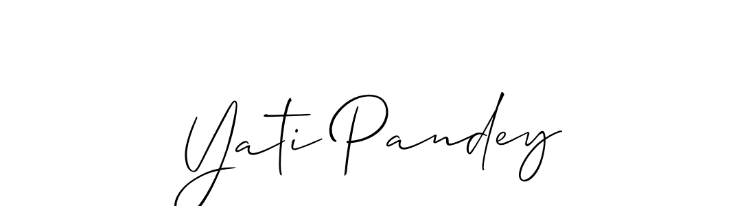 How to Draw Yati Pandey signature style? Allison_Script is a latest design signature styles for name Yati Pandey. Yati Pandey signature style 2 images and pictures png