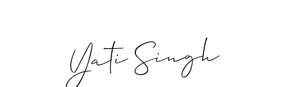 You should practise on your own different ways (Allison_Script) to write your name (Yati Singh) in signature. don't let someone else do it for you. Yati Singh signature style 2 images and pictures png