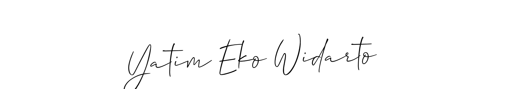 Also we have Yatim Eko Widarto name is the best signature style. Create professional handwritten signature collection using Allison_Script autograph style. Yatim Eko Widarto signature style 2 images and pictures png