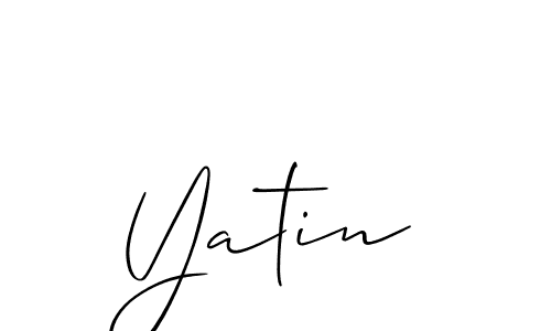 Yatin stylish signature style. Best Handwritten Sign (Allison_Script) for my name. Handwritten Signature Collection Ideas for my name Yatin. Yatin signature style 2 images and pictures png