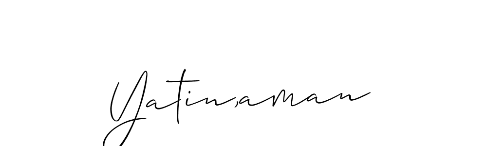 How to make Yatin,aman signature? Allison_Script is a professional autograph style. Create handwritten signature for Yatin,aman name. Yatin,aman signature style 2 images and pictures png