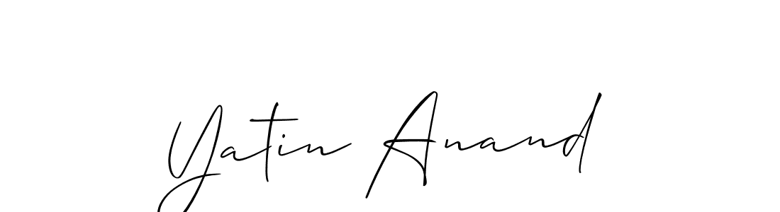 How to Draw Yatin Anand signature style? Allison_Script is a latest design signature styles for name Yatin Anand. Yatin Anand signature style 2 images and pictures png