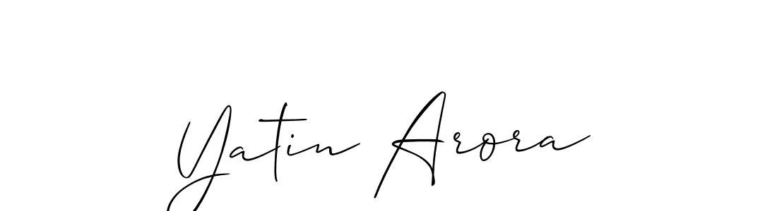 Similarly Allison_Script is the best handwritten signature design. Signature creator online .You can use it as an online autograph creator for name Yatin Arora. Yatin Arora signature style 2 images and pictures png