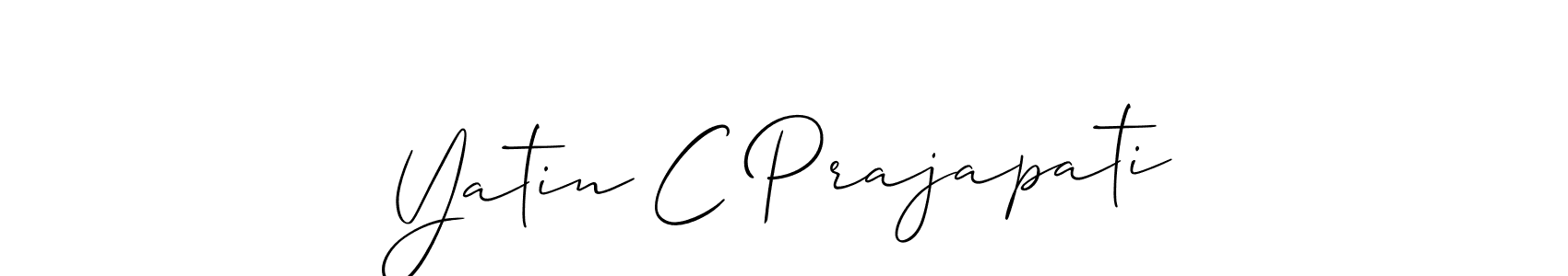 See photos of Yatin C Prajapati official signature by Spectra . Check more albums & portfolios. Read reviews & check more about Allison_Script font. Yatin C Prajapati signature style 2 images and pictures png