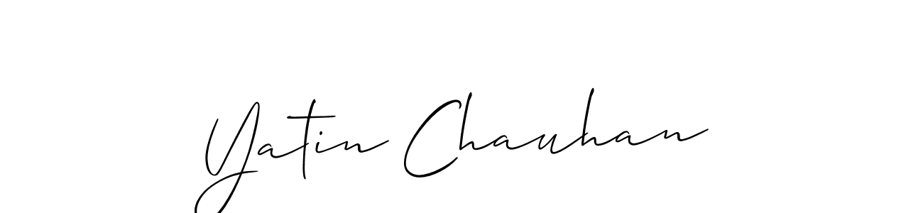 Design your own signature with our free online signature maker. With this signature software, you can create a handwritten (Allison_Script) signature for name Yatin Chauhan. Yatin Chauhan signature style 2 images and pictures png