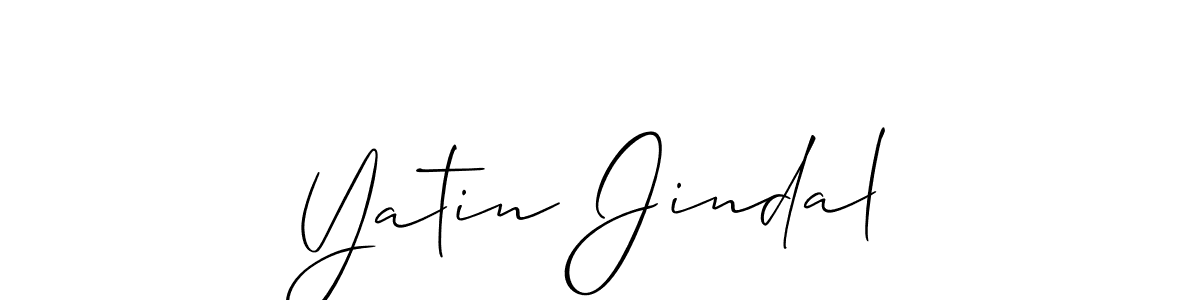 Use a signature maker to create a handwritten signature online. With this signature software, you can design (Allison_Script) your own signature for name Yatin Jindal. Yatin Jindal signature style 2 images and pictures png