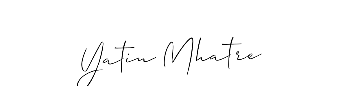 Yatin Mhatre stylish signature style. Best Handwritten Sign (Allison_Script) for my name. Handwritten Signature Collection Ideas for my name Yatin Mhatre. Yatin Mhatre signature style 2 images and pictures png