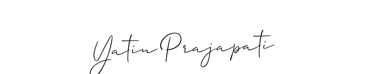 How to make Yatin Prajapati signature? Allison_Script is a professional autograph style. Create handwritten signature for Yatin Prajapati name. Yatin Prajapati signature style 2 images and pictures png