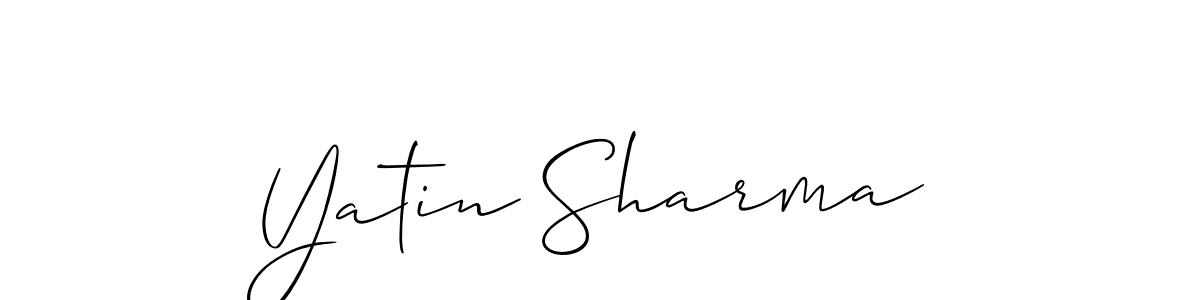 It looks lik you need a new signature style for name Yatin Sharma. Design unique handwritten (Allison_Script) signature with our free signature maker in just a few clicks. Yatin Sharma signature style 2 images and pictures png