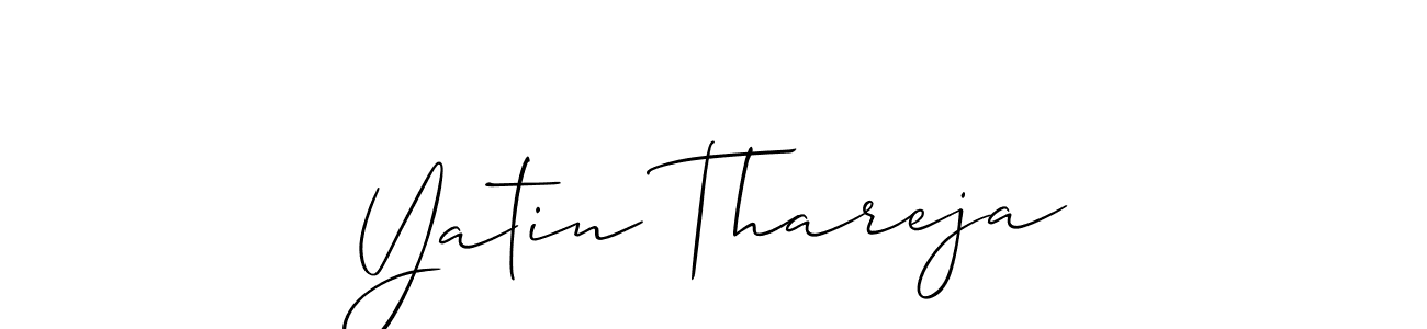 How to make Yatin Thareja signature? Allison_Script is a professional autograph style. Create handwritten signature for Yatin Thareja name. Yatin Thareja signature style 2 images and pictures png