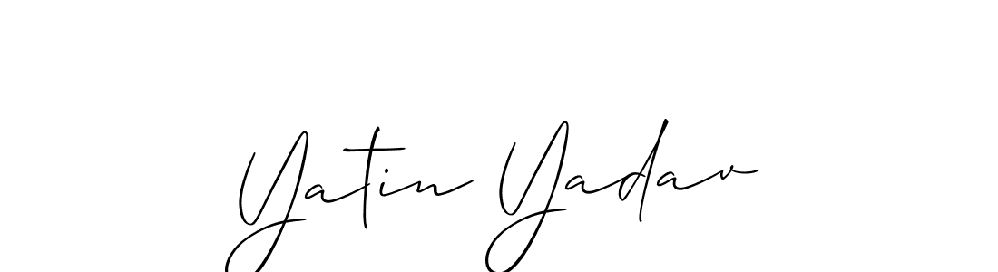 if you are searching for the best signature style for your name Yatin Yadav. so please give up your signature search. here we have designed multiple signature styles  using Allison_Script. Yatin Yadav signature style 2 images and pictures png