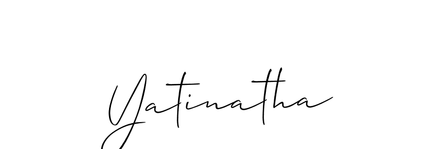 Use a signature maker to create a handwritten signature online. With this signature software, you can design (Allison_Script) your own signature for name Yatinatha. Yatinatha signature style 2 images and pictures png