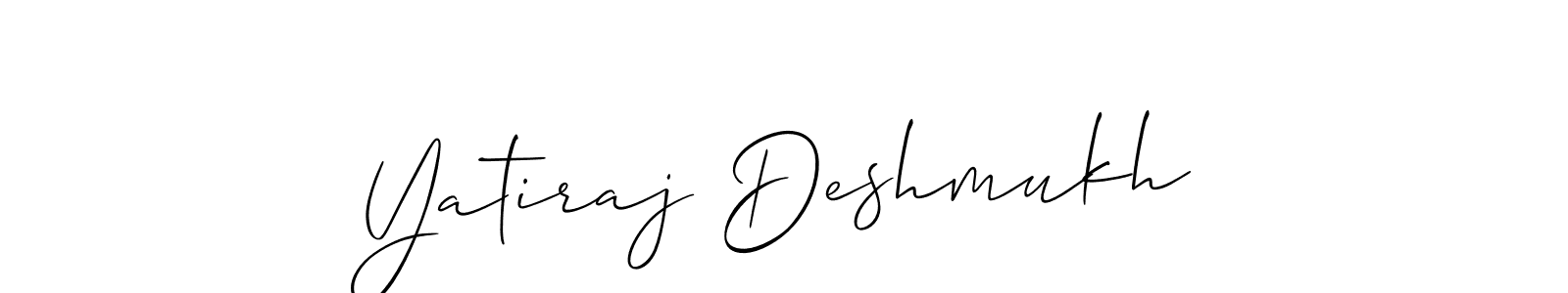 Use a signature maker to create a handwritten signature online. With this signature software, you can design (Allison_Script) your own signature for name Yatiraj Deshmukh. Yatiraj Deshmukh signature style 2 images and pictures png