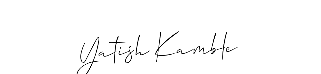 How to make Yatish Kamble name signature. Use Allison_Script style for creating short signs online. This is the latest handwritten sign. Yatish Kamble signature style 2 images and pictures png