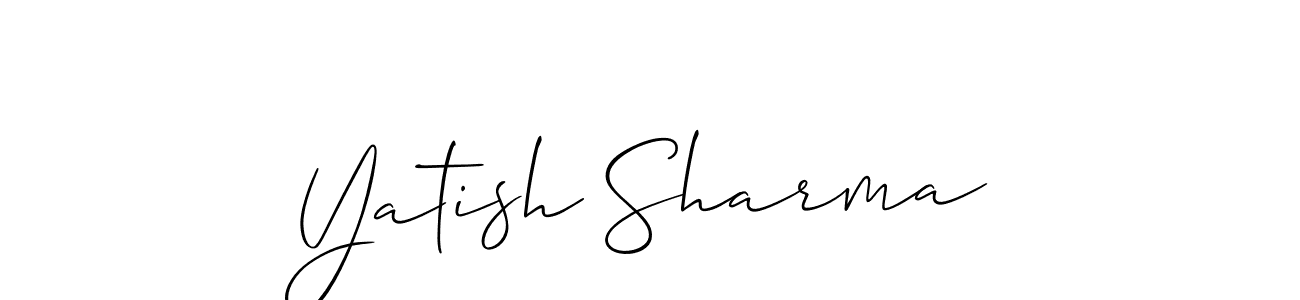 Yatish Sharma stylish signature style. Best Handwritten Sign (Allison_Script) for my name. Handwritten Signature Collection Ideas for my name Yatish Sharma. Yatish Sharma signature style 2 images and pictures png