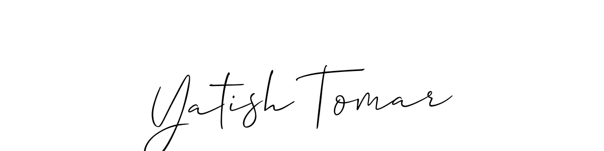 Make a short Yatish Tomar signature style. Manage your documents anywhere anytime using Allison_Script. Create and add eSignatures, submit forms, share and send files easily. Yatish Tomar signature style 2 images and pictures png