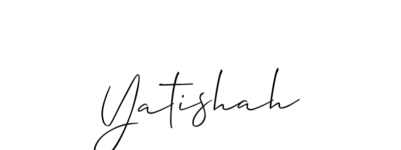 Yatishah stylish signature style. Best Handwritten Sign (Allison_Script) for my name. Handwritten Signature Collection Ideas for my name Yatishah. Yatishah signature style 2 images and pictures png