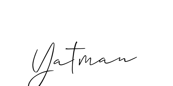 Make a beautiful signature design for name Yatman. With this signature (Allison_Script) style, you can create a handwritten signature for free. Yatman signature style 2 images and pictures png