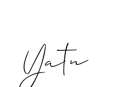 Make a beautiful signature design for name Yatn. Use this online signature maker to create a handwritten signature for free. Yatn signature style 2 images and pictures png