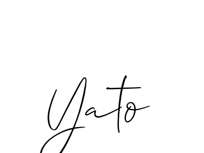 Yato stylish signature style. Best Handwritten Sign (Allison_Script) for my name. Handwritten Signature Collection Ideas for my name Yato. Yato signature style 2 images and pictures png