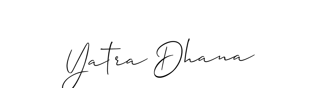 How to make Yatra Dhana signature? Allison_Script is a professional autograph style. Create handwritten signature for Yatra Dhana name. Yatra Dhana signature style 2 images and pictures png