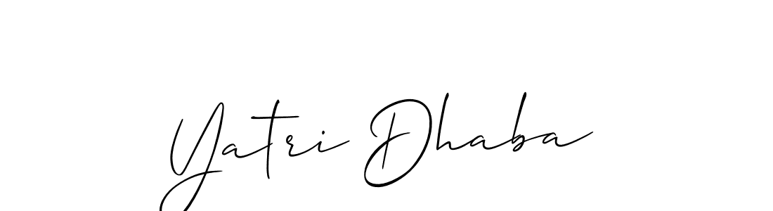 Also we have Yatri Dhaba name is the best signature style. Create professional handwritten signature collection using Allison_Script autograph style. Yatri Dhaba signature style 2 images and pictures png