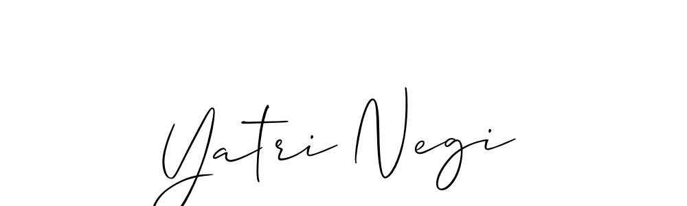 Similarly Allison_Script is the best handwritten signature design. Signature creator online .You can use it as an online autograph creator for name Yatri Negi. Yatri Negi signature style 2 images and pictures png