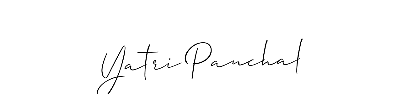 Use a signature maker to create a handwritten signature online. With this signature software, you can design (Allison_Script) your own signature for name Yatri Panchal. Yatri Panchal signature style 2 images and pictures png