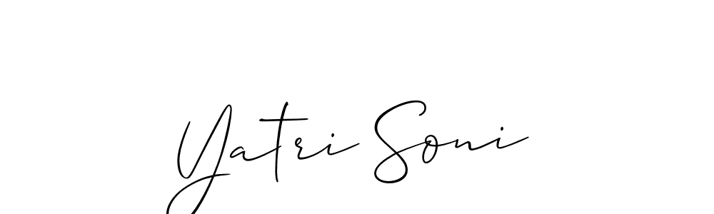 Best and Professional Signature Style for Yatri Soni. Allison_Script Best Signature Style Collection. Yatri Soni signature style 2 images and pictures png