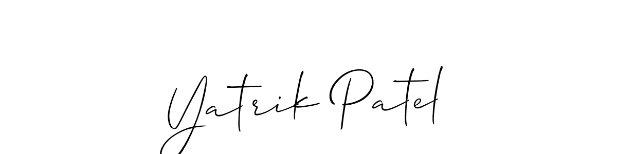 How to Draw Yatrik Patel signature style? Allison_Script is a latest design signature styles for name Yatrik Patel. Yatrik Patel signature style 2 images and pictures png