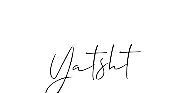 Check out images of Autograph of Yatsht name. Actor Yatsht Signature Style. Allison_Script is a professional sign style online. Yatsht signature style 2 images and pictures png