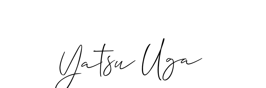 Use a signature maker to create a handwritten signature online. With this signature software, you can design (Allison_Script) your own signature for name Yatsu Uga. Yatsu Uga signature style 2 images and pictures png