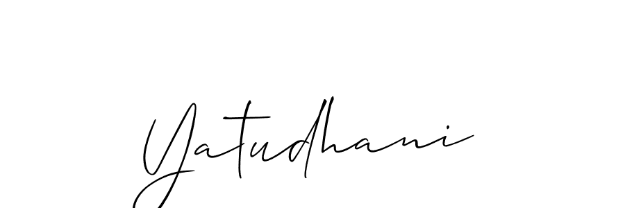 How to make Yatudhani signature? Allison_Script is a professional autograph style. Create handwritten signature for Yatudhani name. Yatudhani signature style 2 images and pictures png
