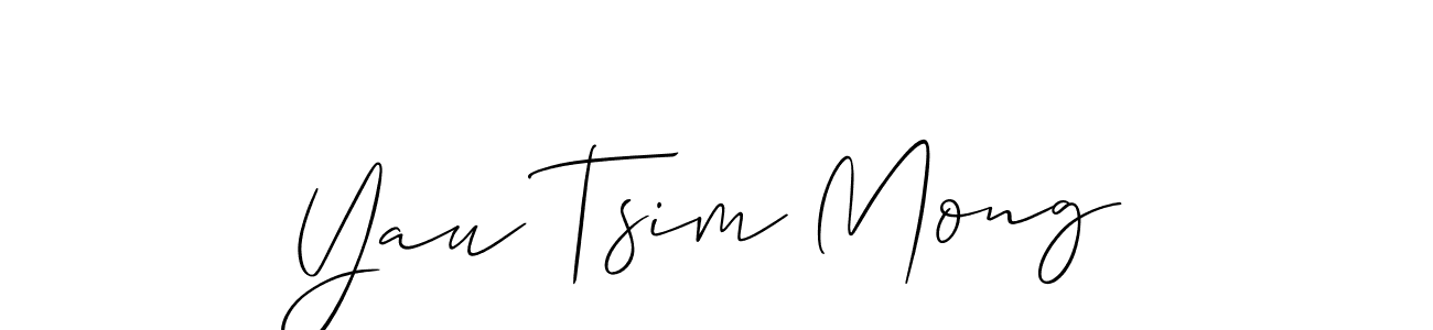 The best way (Allison_Script) to make a short signature is to pick only two or three words in your name. The name Yau Tsim Mong include a total of six letters. For converting this name. Yau Tsim Mong signature style 2 images and pictures png