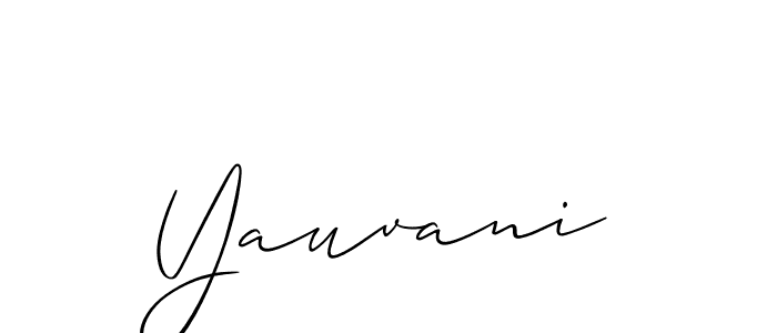 Best and Professional Signature Style for Yauvani. Allison_Script Best Signature Style Collection. Yauvani signature style 2 images and pictures png