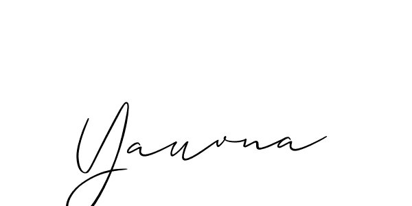 How to make Yauvna signature? Allison_Script is a professional autograph style. Create handwritten signature for Yauvna name. Yauvna signature style 2 images and pictures png