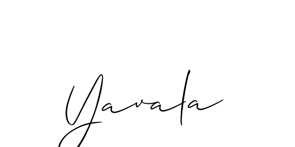 Create a beautiful signature design for name Yavala. With this signature (Allison_Script) fonts, you can make a handwritten signature for free. Yavala signature style 2 images and pictures png