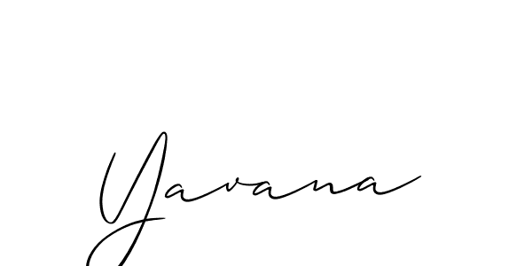 The best way (Allison_Script) to make a short signature is to pick only two or three words in your name. The name Yavana include a total of six letters. For converting this name. Yavana signature style 2 images and pictures png