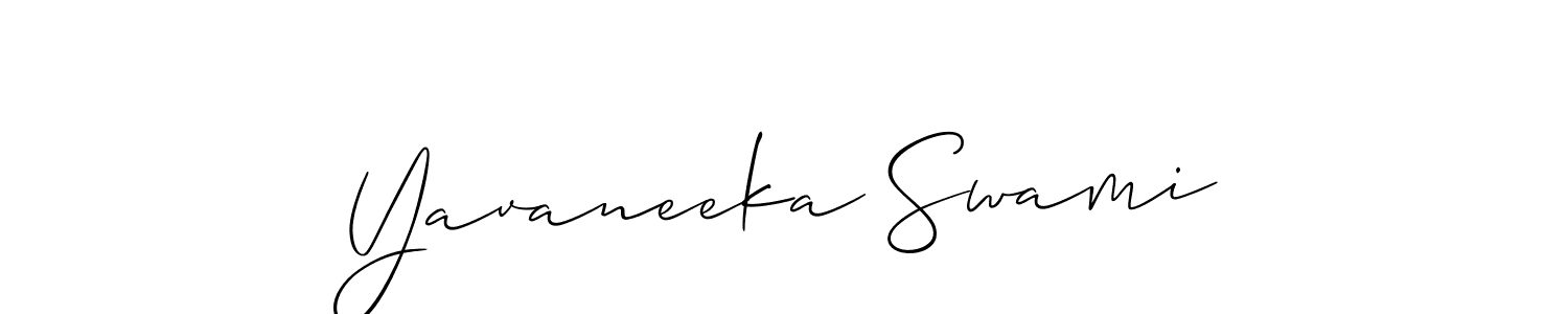 How to Draw Yavaneeka Swami signature style? Allison_Script is a latest design signature styles for name Yavaneeka Swami. Yavaneeka Swami signature style 2 images and pictures png