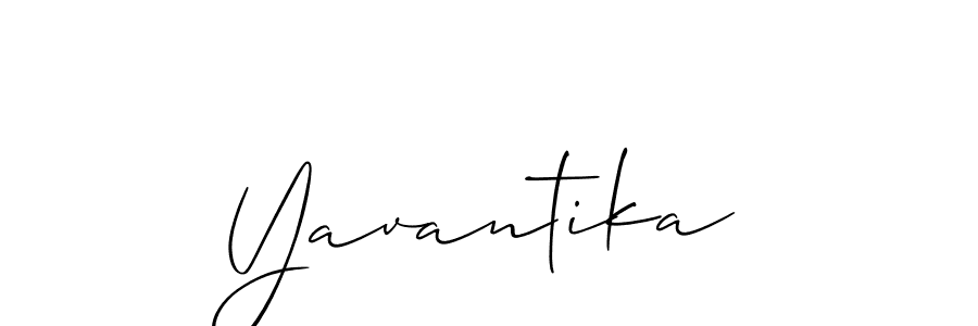 Design your own signature with our free online signature maker. With this signature software, you can create a handwritten (Allison_Script) signature for name Yavantika. Yavantika signature style 2 images and pictures png